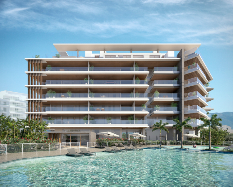 fachada e piscina cyano exclusive residences