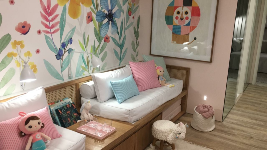 quarto com almofadas apartamento decorado cyano exclusive residences