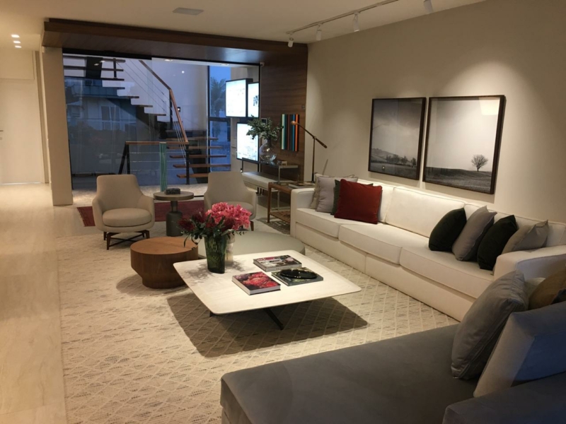 sala decorada apartamento cyano exclusive residences
